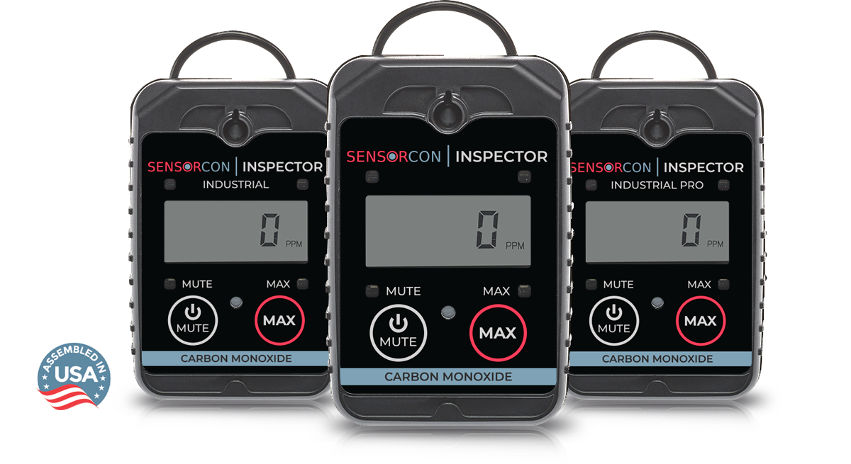 Three Inspector CO detectors -assembled in the USA