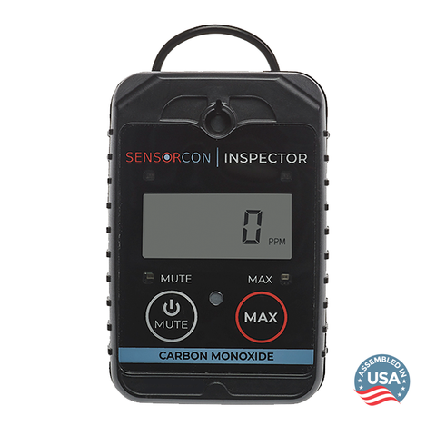 Sensorcon CO Inspector front view - Assembled in the USA
